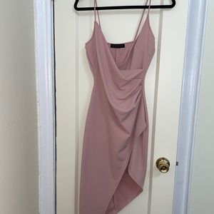 Mauve Pink Asymmetric Long Dress Size M